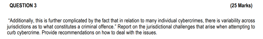 QUESTION 3 ( 2 5 Marks ) "Additionally, this is