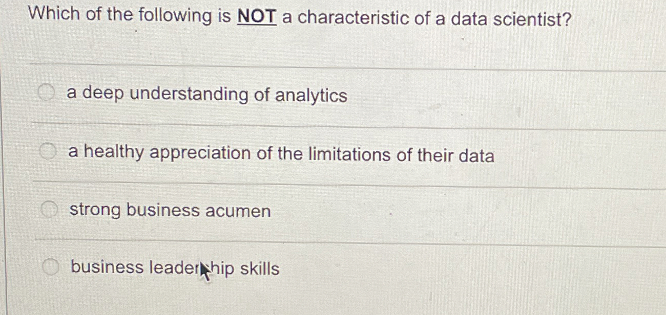 Which of the following is NOT a characteristic of