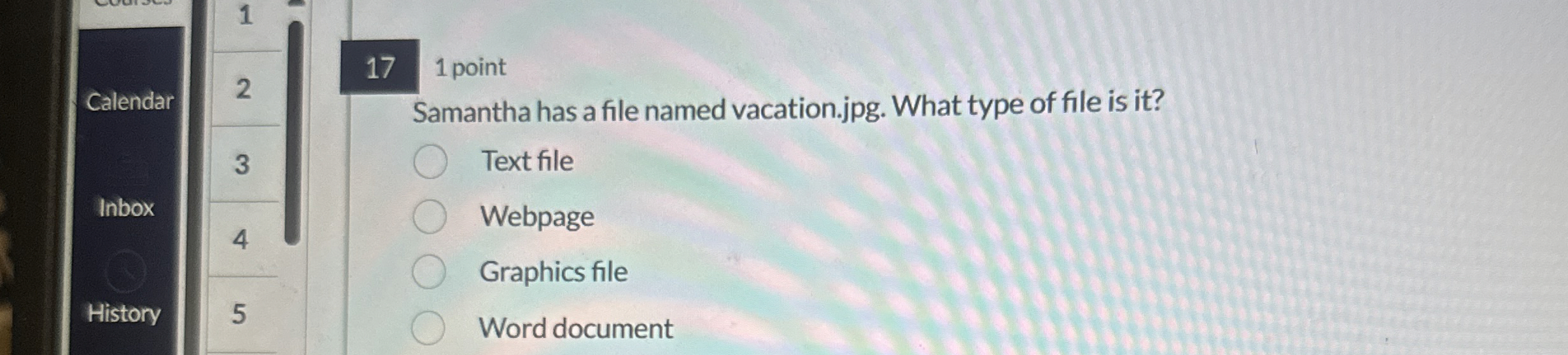 2 1 7 1 pointCalendar Samantha has a file named