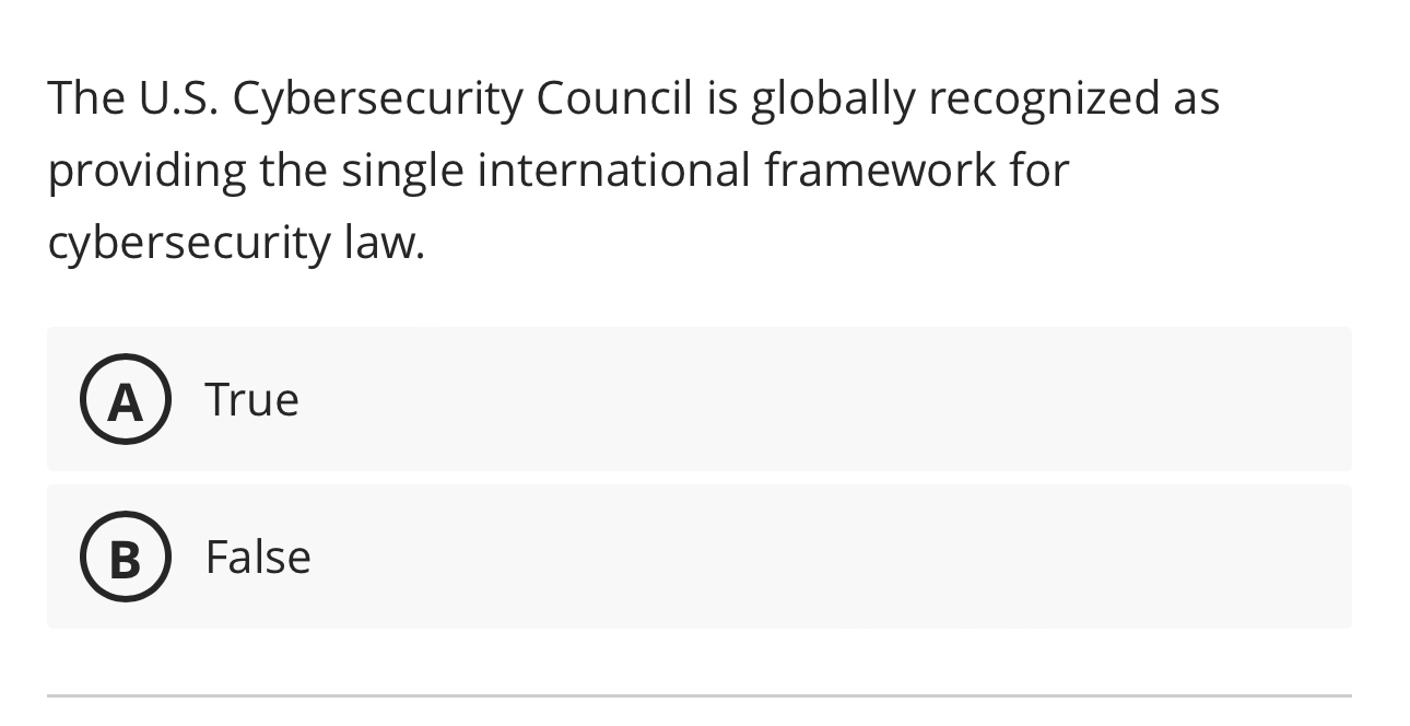 The U . S . Cybersecurity Council is globally