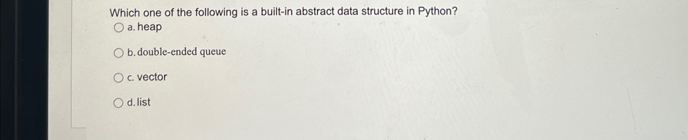 Which one of the following is a built - in