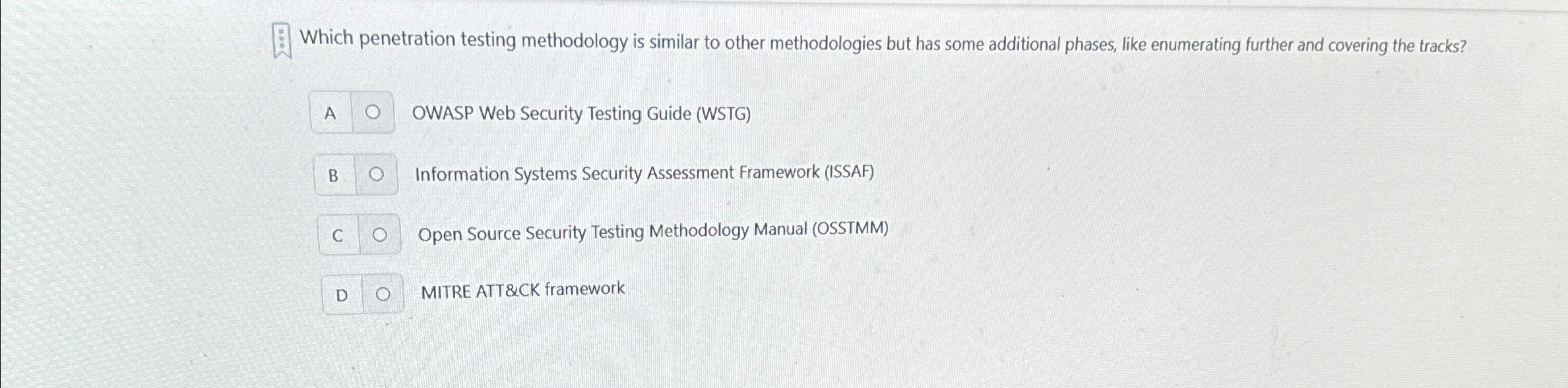 Which penetration testing methodology is similar