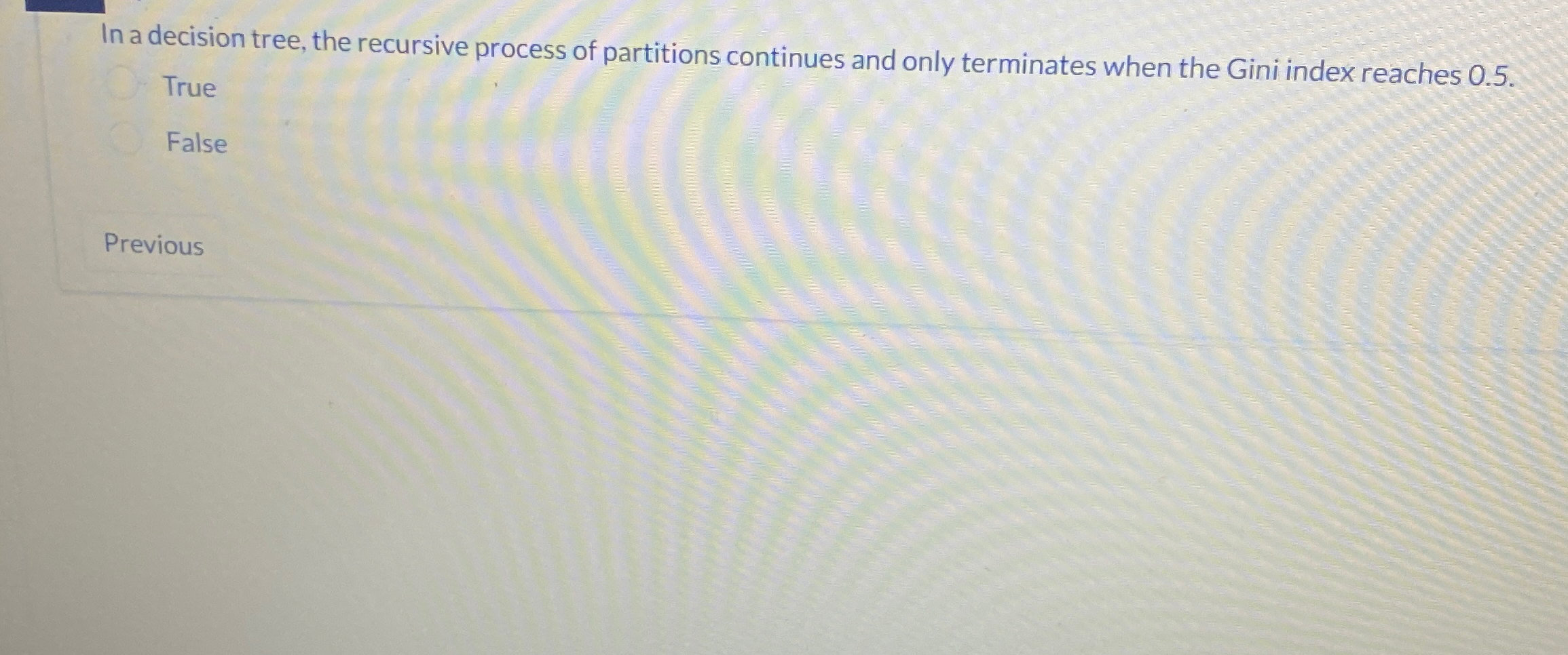 In a decision tree, the recursive process of