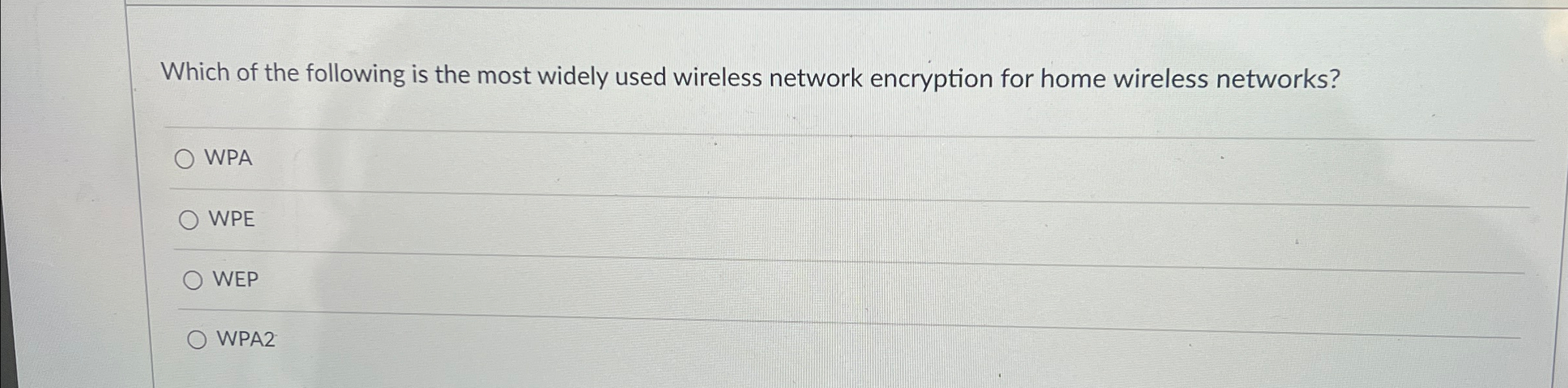 Which of the following is the most widely used