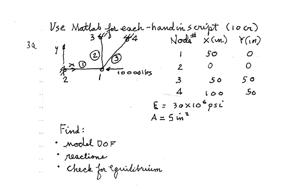 Use Matlab for each - hand in script ( 1 0 c r )