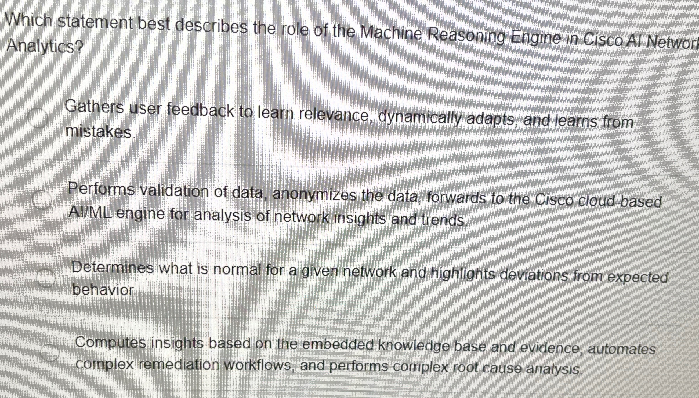 Which statement best describes the role of the