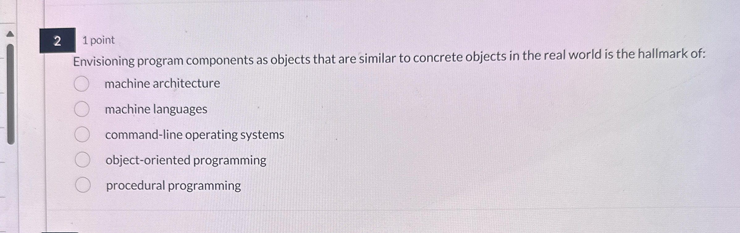 2 1 point Envisioning program components as