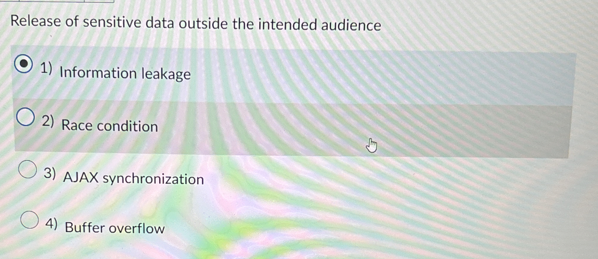 Release of sensitive data outside the intended