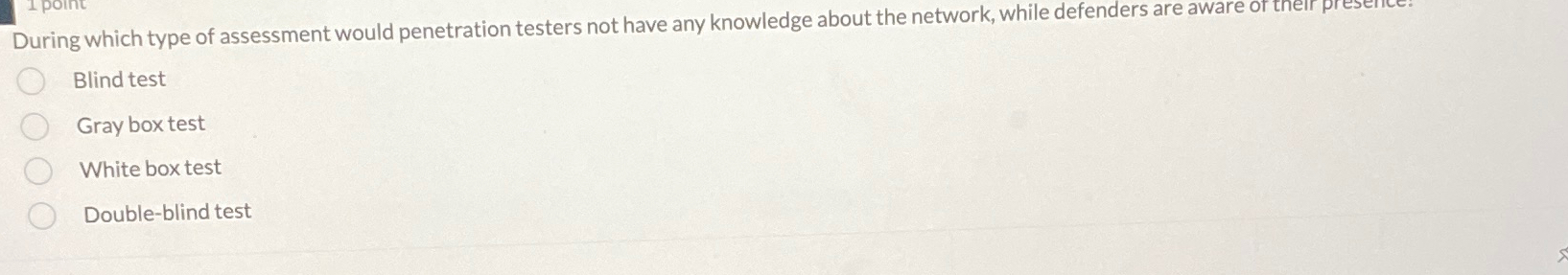 During which type of assessment would penetration