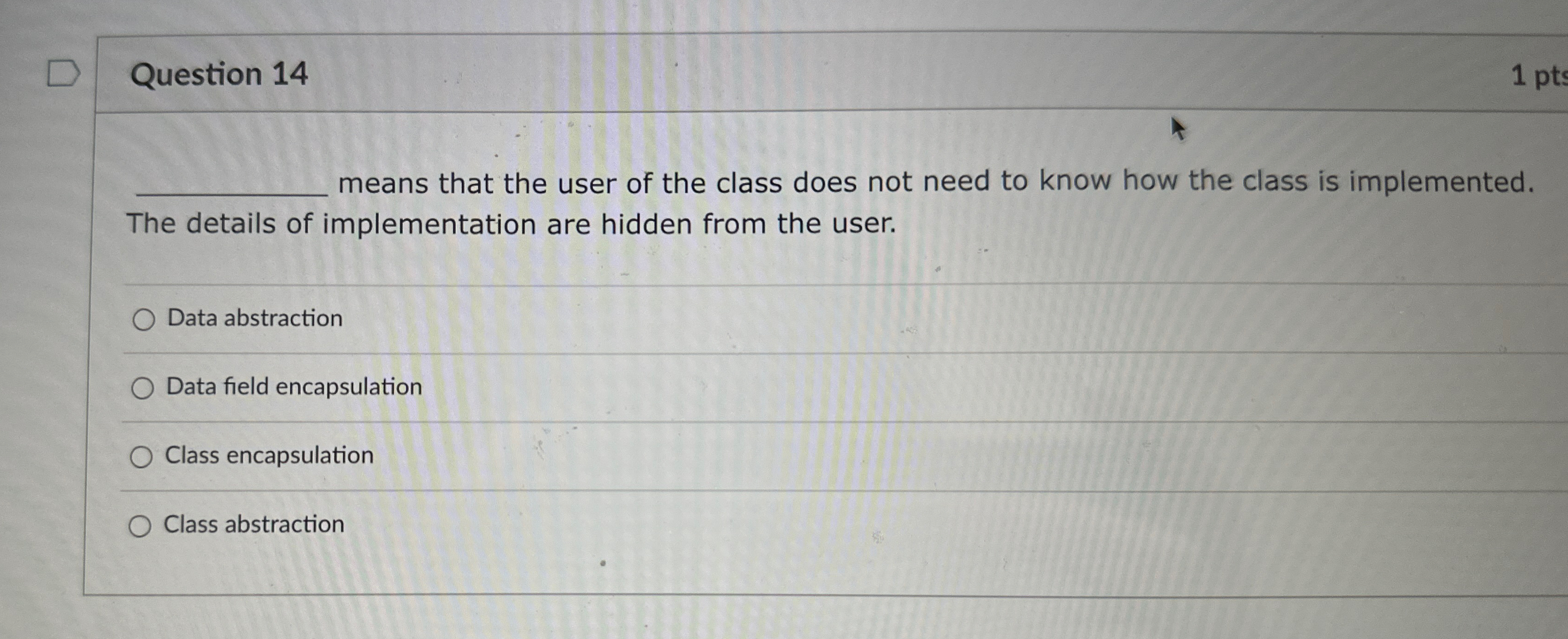 Question 1 4 1 p t means that the user of the