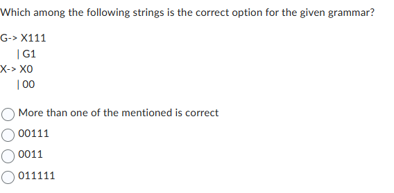 Which among the following strings is the correct