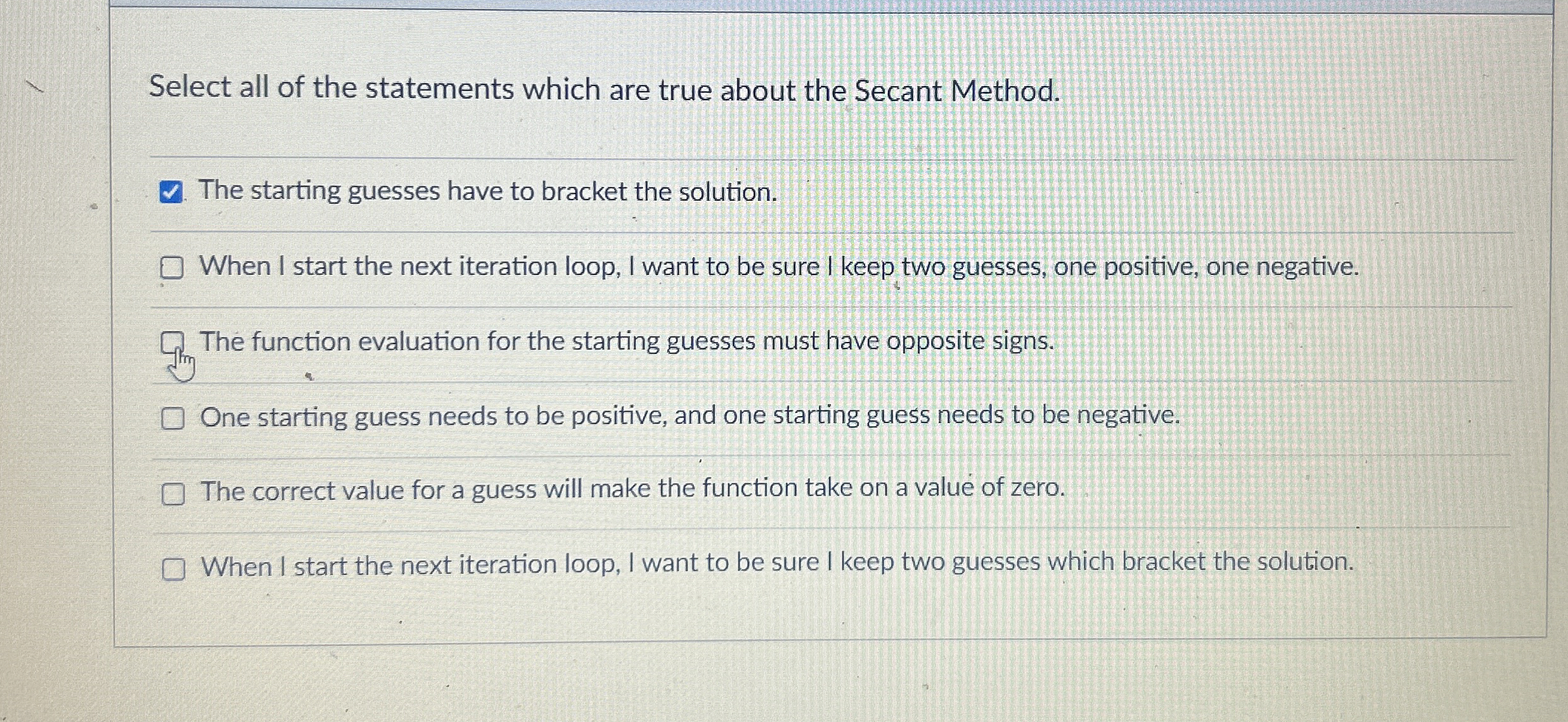 Select all of the statements which are true about