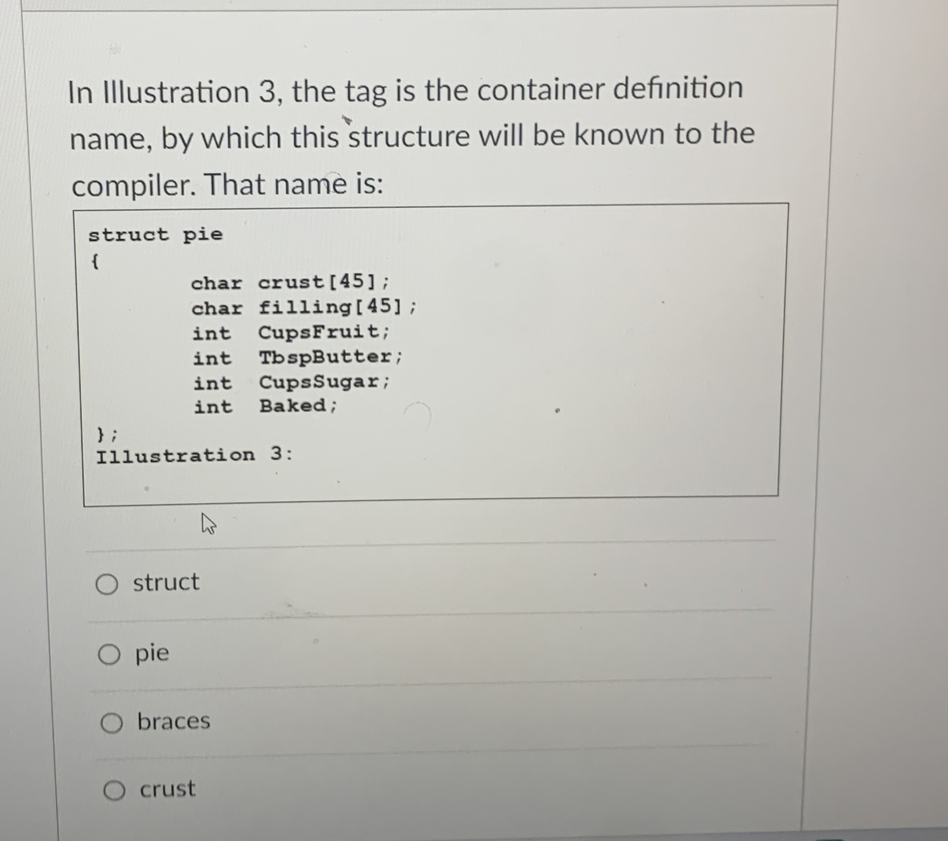 In Illustration 3 , the tag is the container