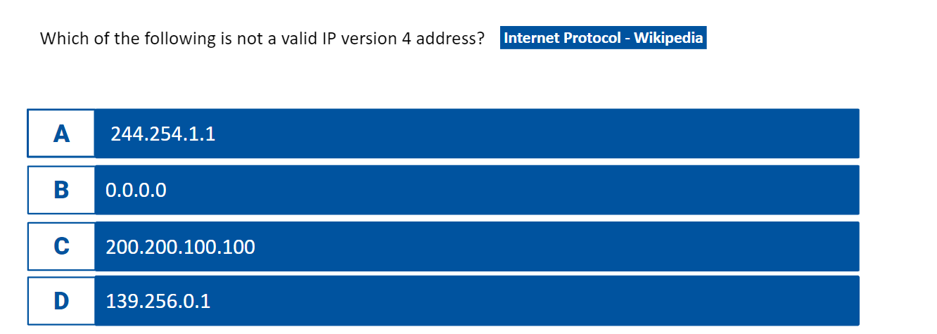 Which of the following is not a valid IP version