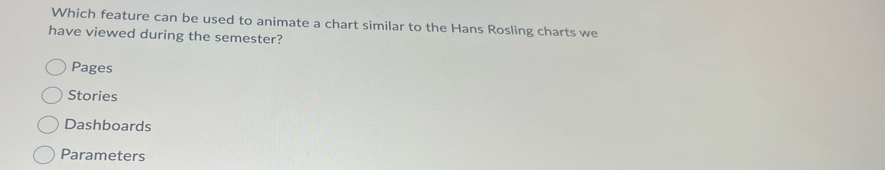 Which feature can be used to animate a chart