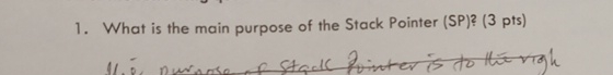 What is the main purpose of the Stack Pointer (