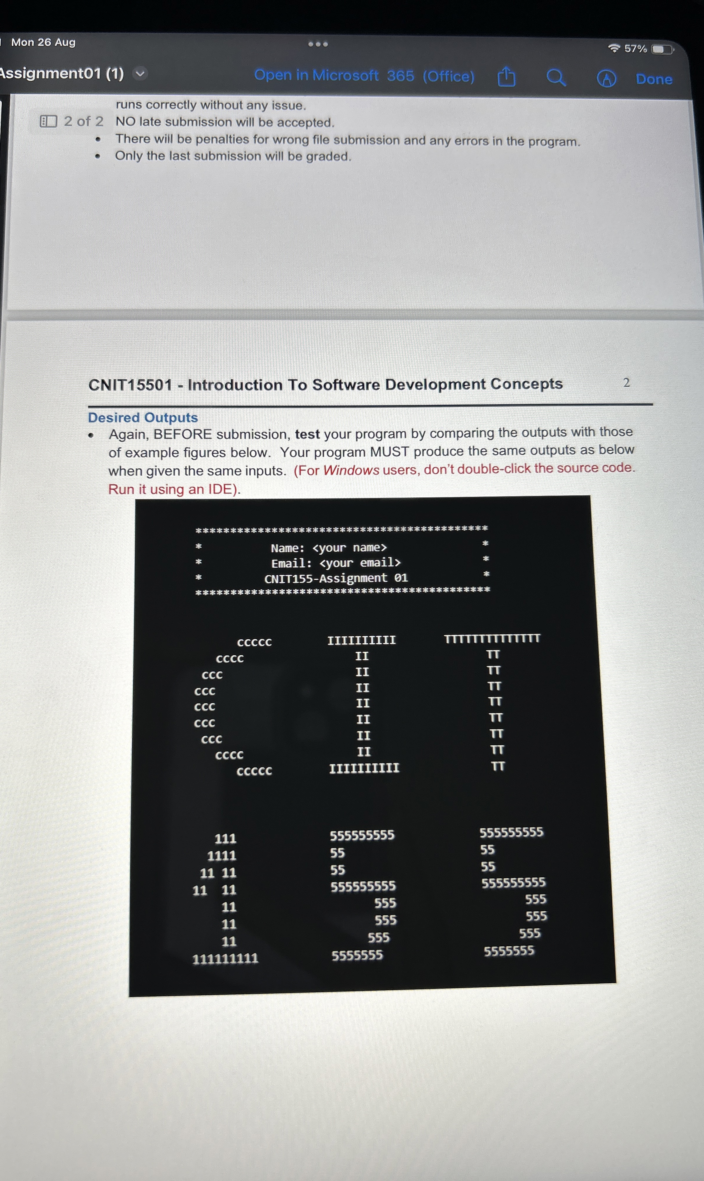 Instructions & Requirements At the beginning of