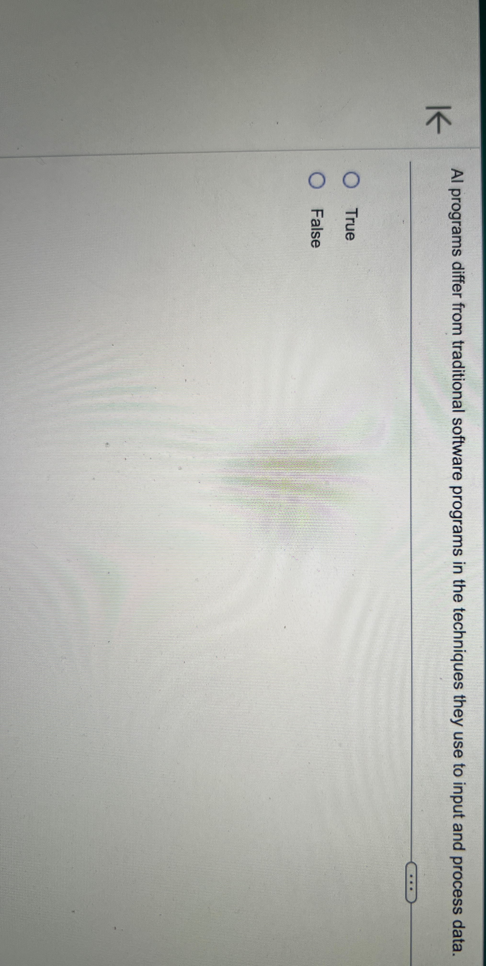 Al programs differ from traditional software