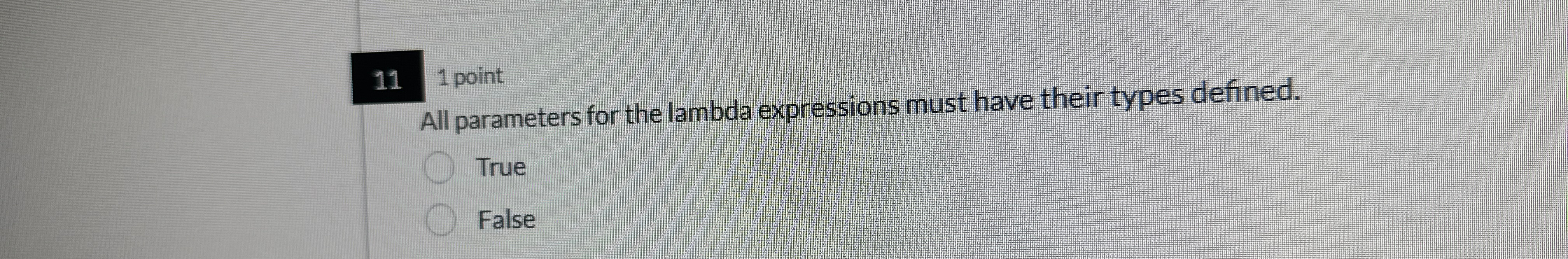 1 1 point All parameters for the lambda