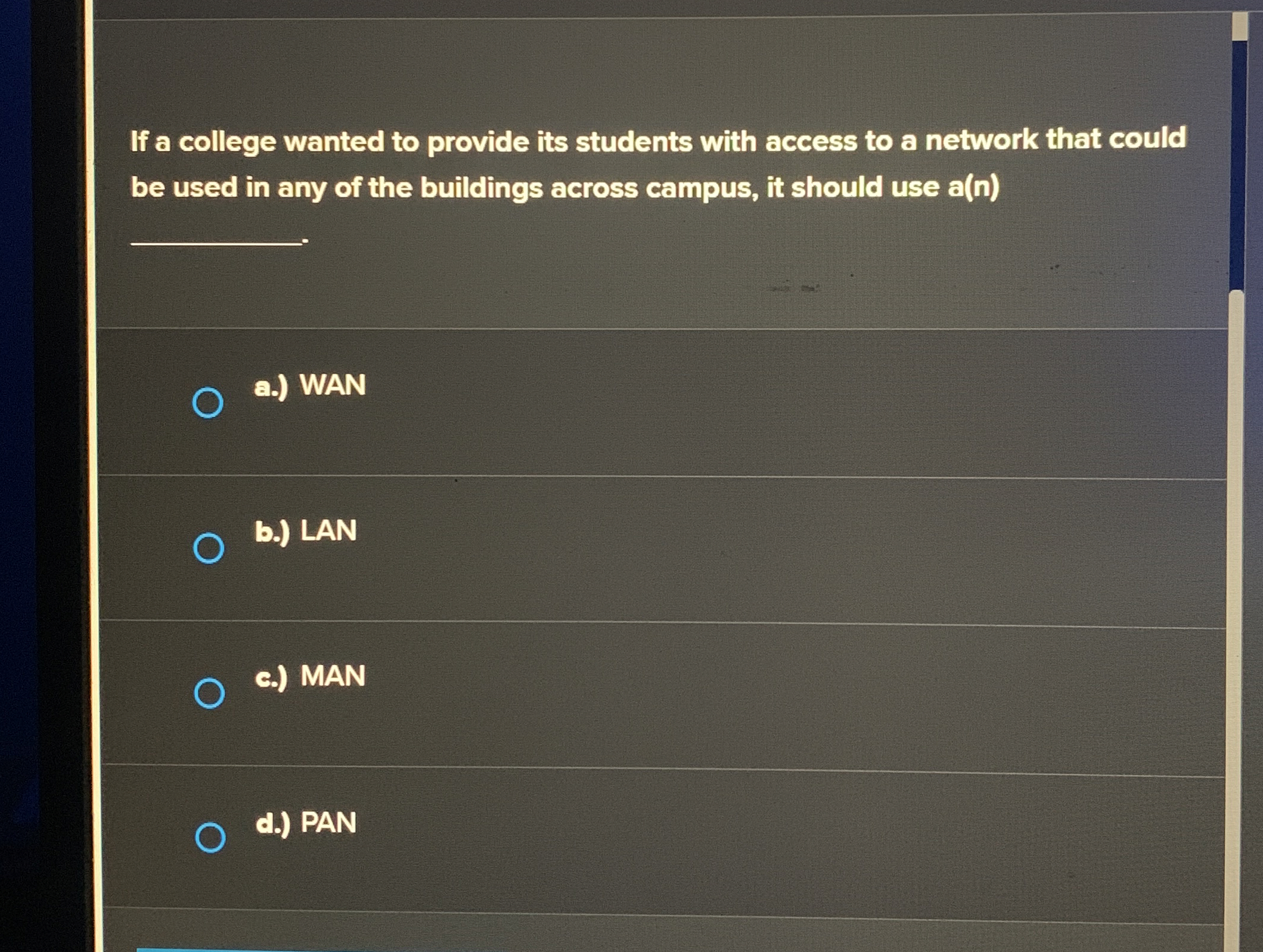 If a college wanted to provide its students with