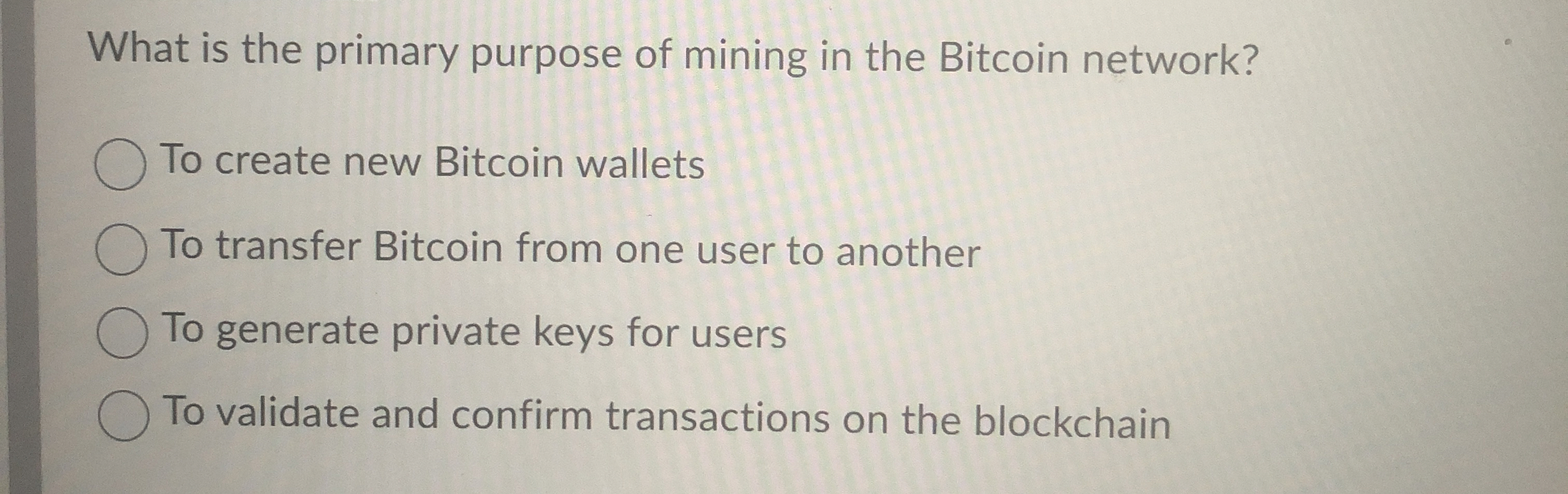 What is the primary purpose of mining in the