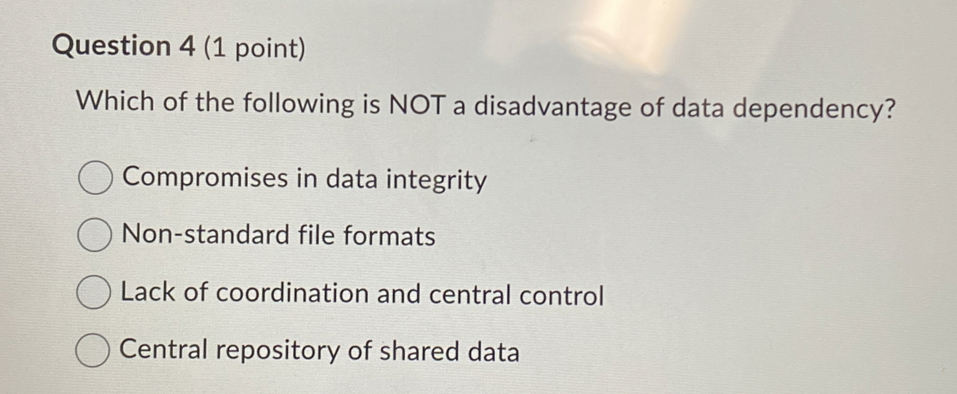 Which of the following is NOT a disadvantage of