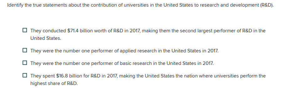 Identify the true statements about the