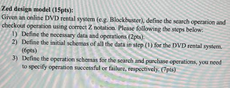 1 ) Define the necessary data and operations. 2