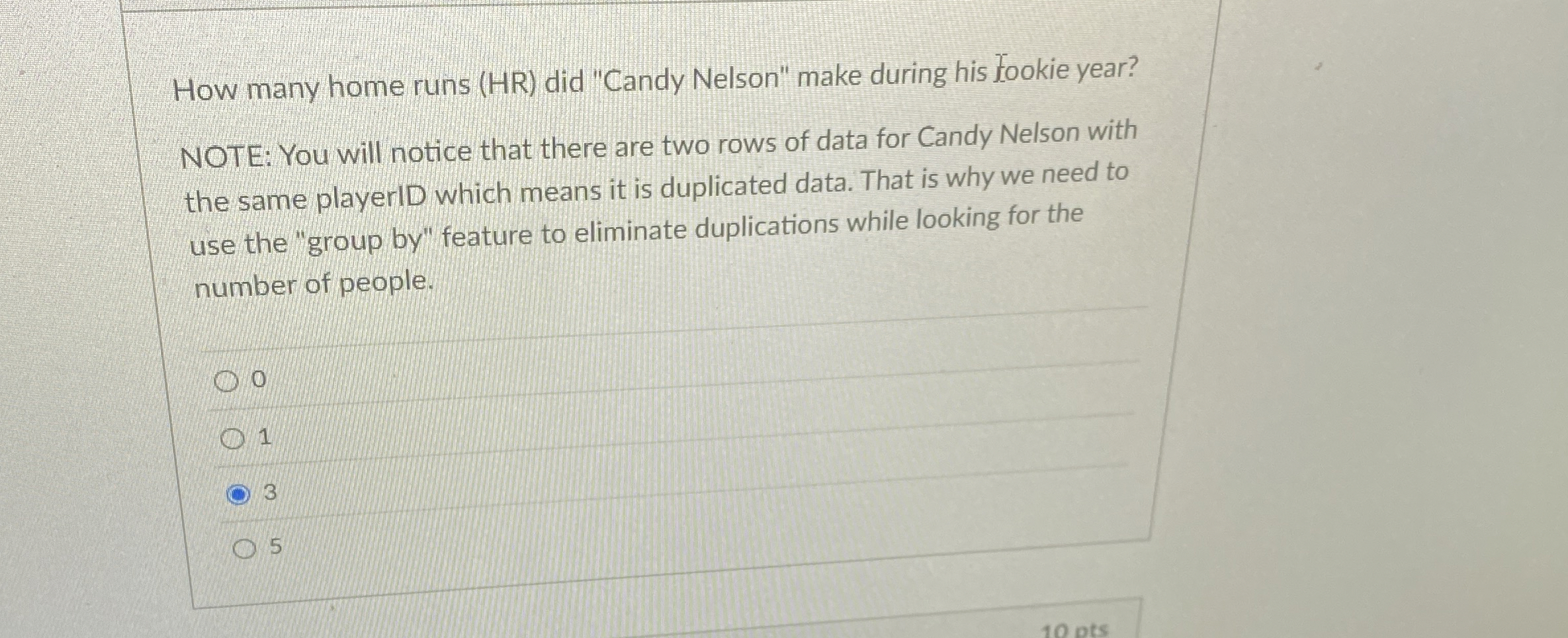 How many home runs ( HR ) did "Candy Nelson" make