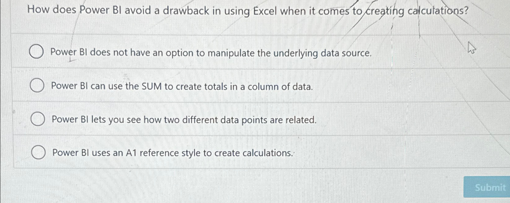 How does Power BI avoid a drawback in using Excel