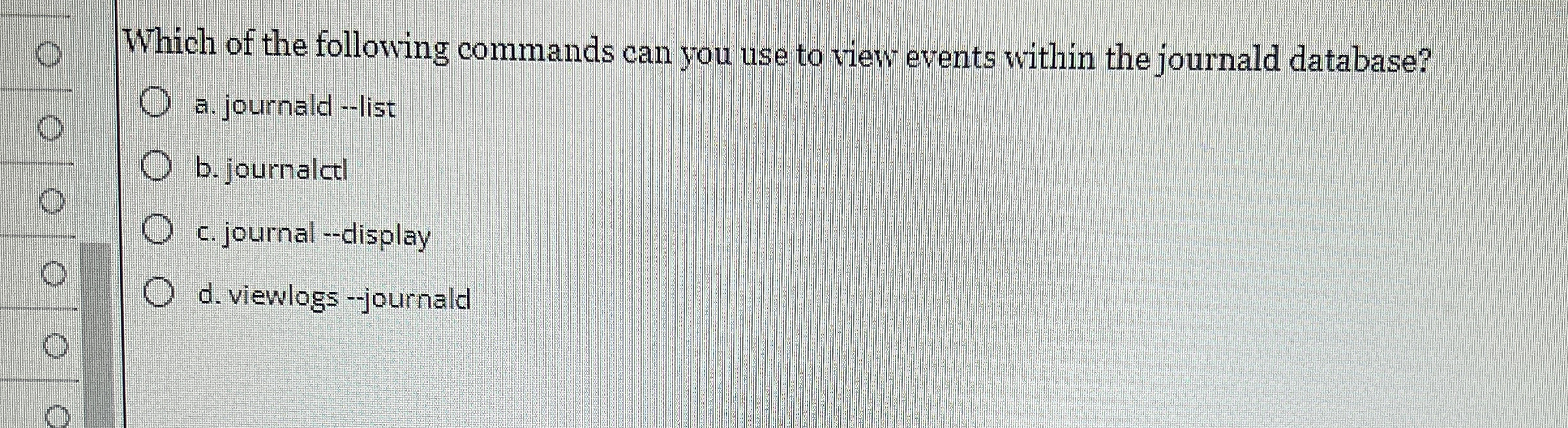 Which of the following commands can you use to