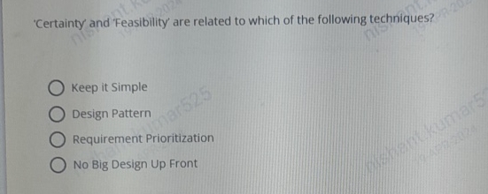 'Certainty and Feasibility' are related to which