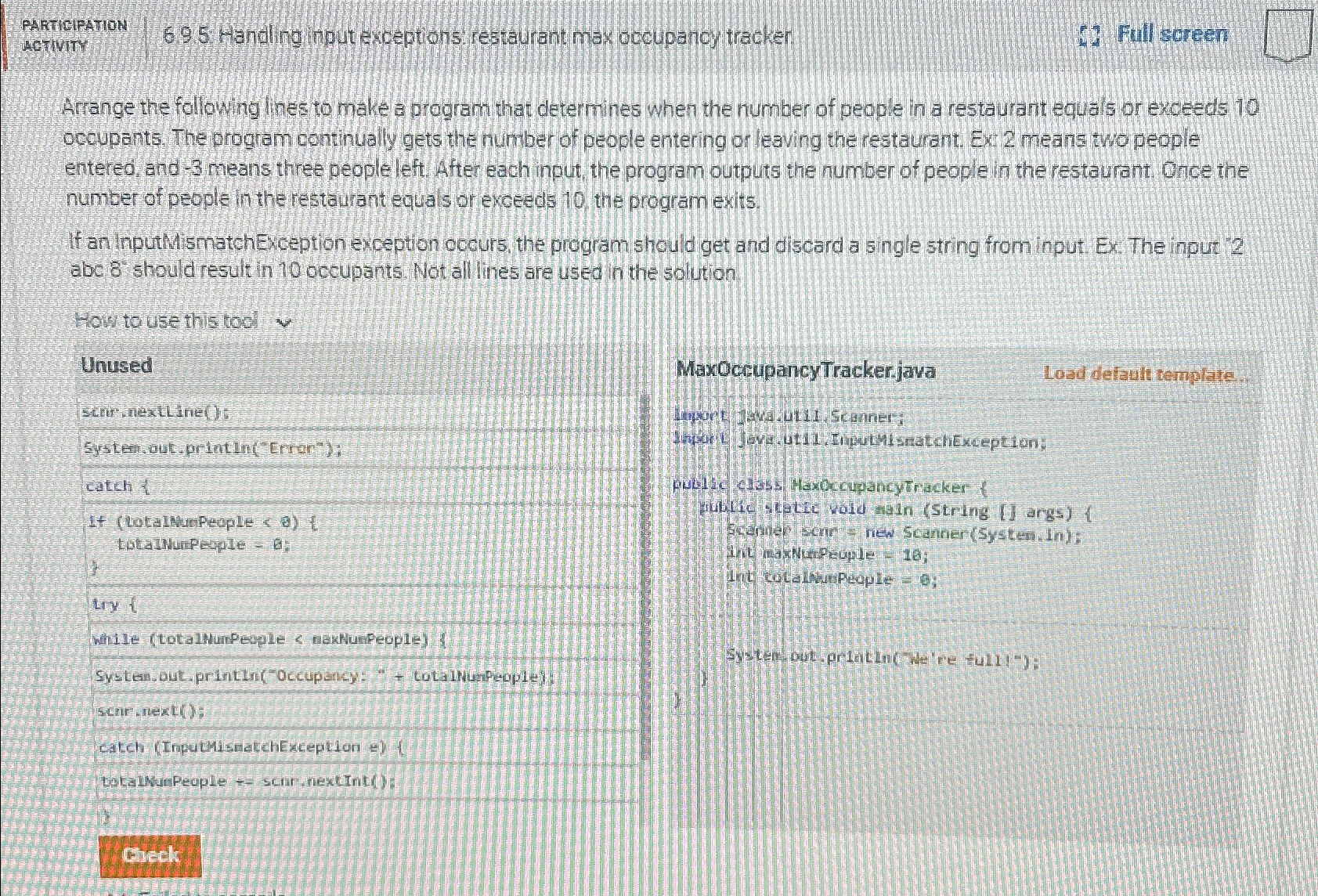 ARTICIRATION Activit 6 9 5 Asndling input