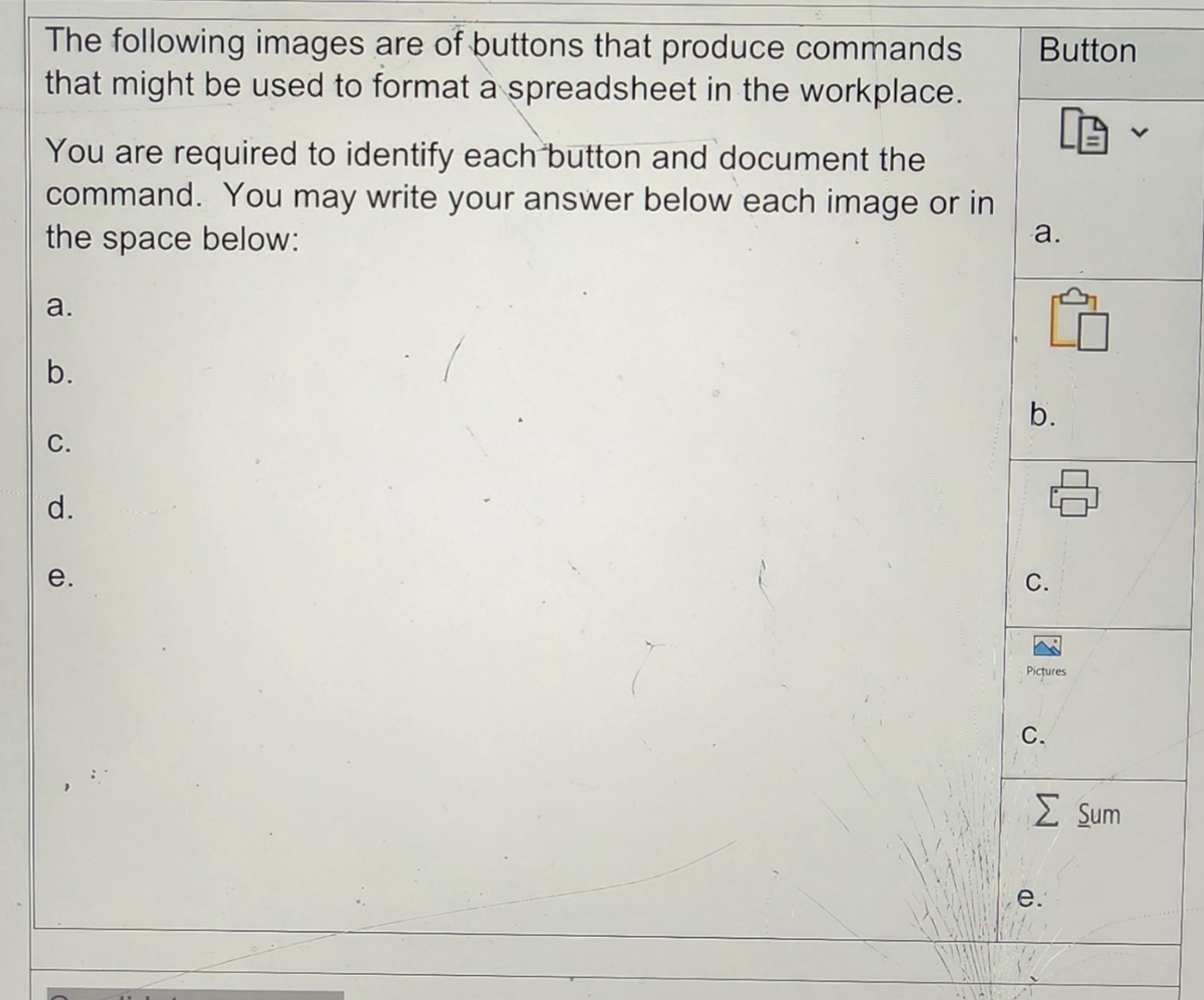 The following images are of buttons that produce