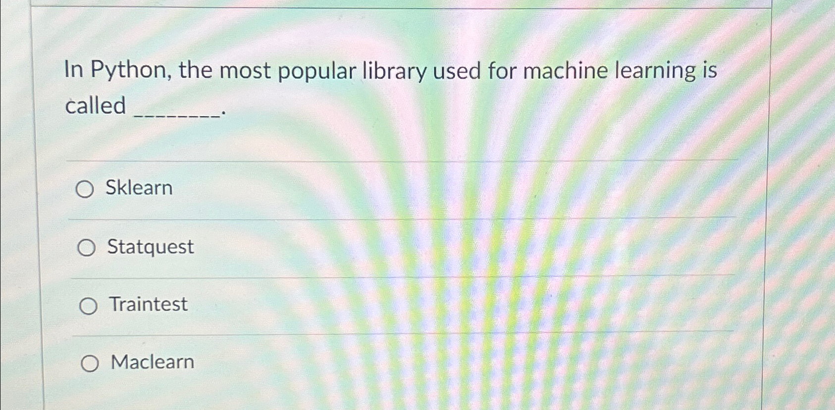 In Python, the most popular library used for