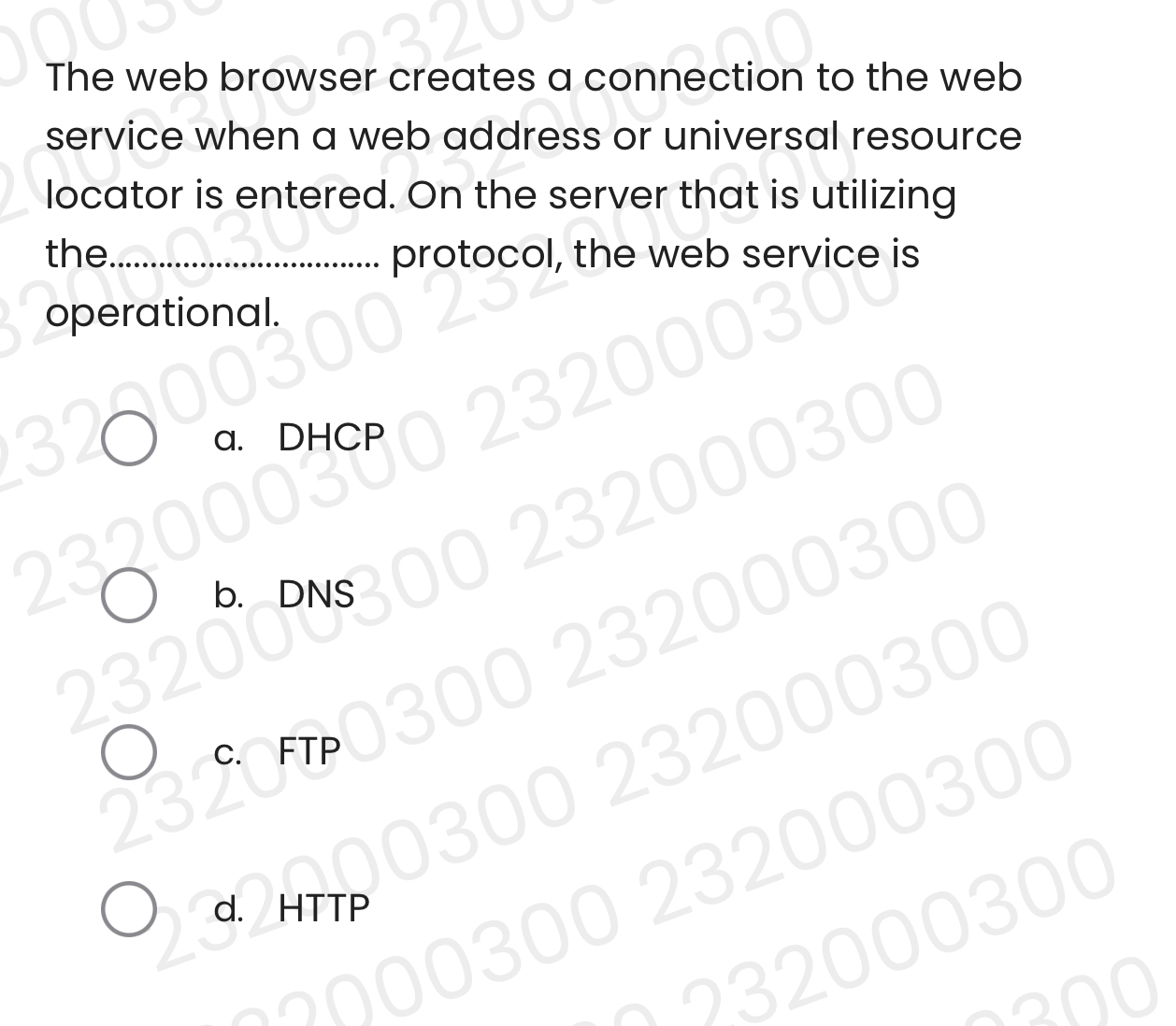 The web browser creates a connection to the web