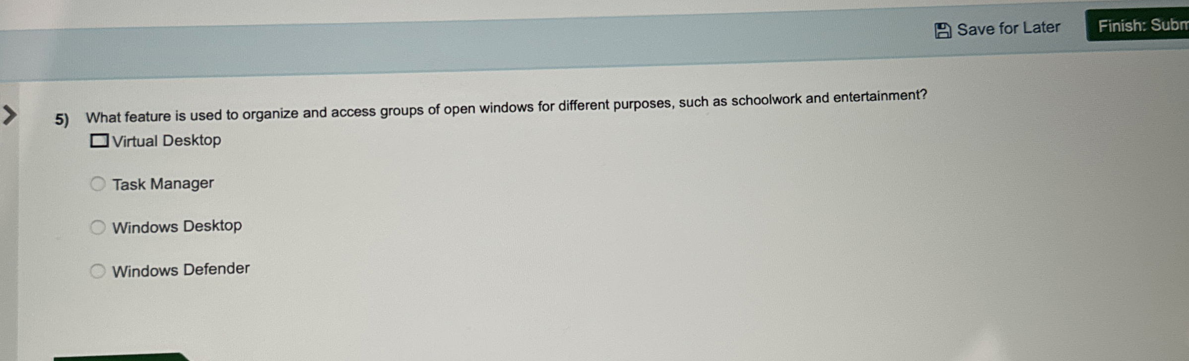 Save for Later What feature is used to organize