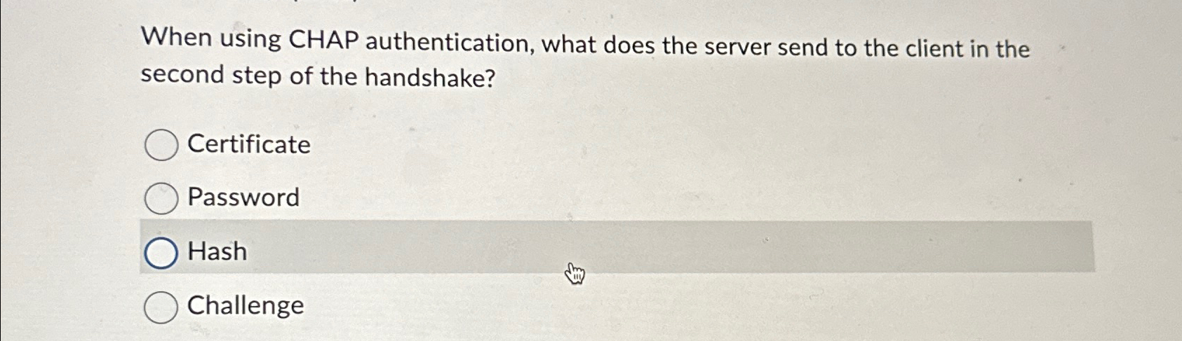 When using CHAP authentication, what does the