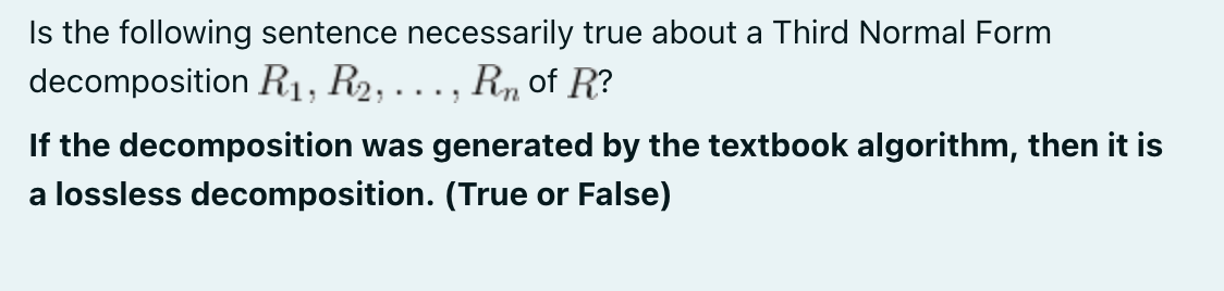 Is the following sentence necessarily true about