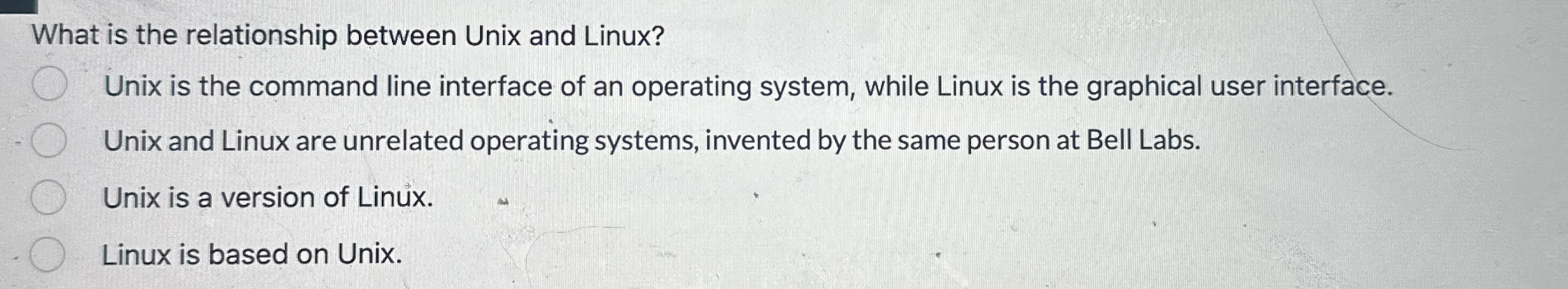 What is the relationship between Unix and Linux?
