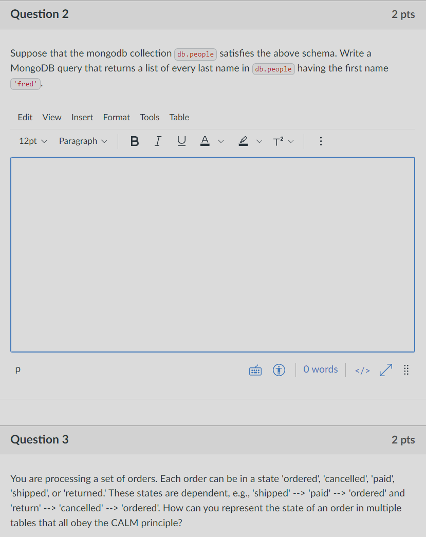 Question 3 You are processing a set of orders.