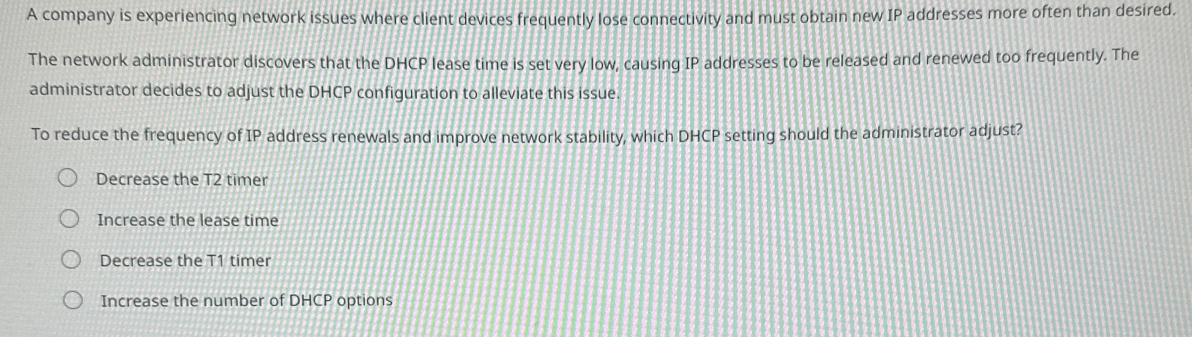 A company is experiencing network issues where