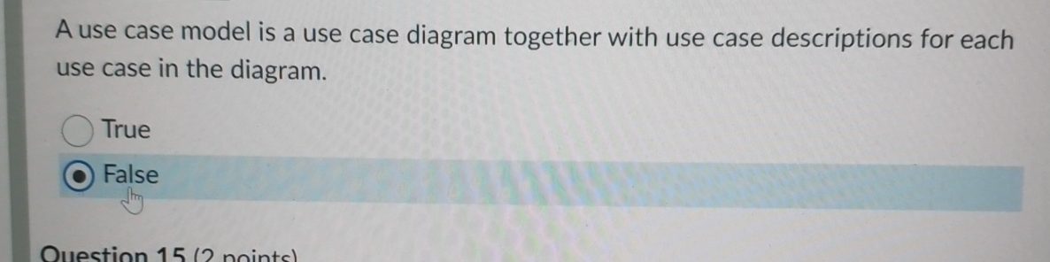 A use case model is a use case diagram together