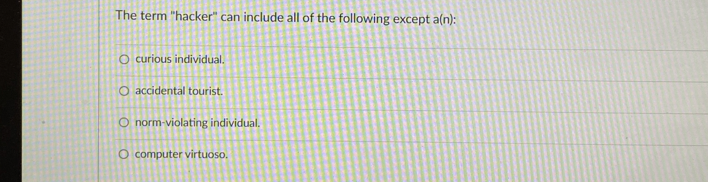 The term "hacker" can include all of the