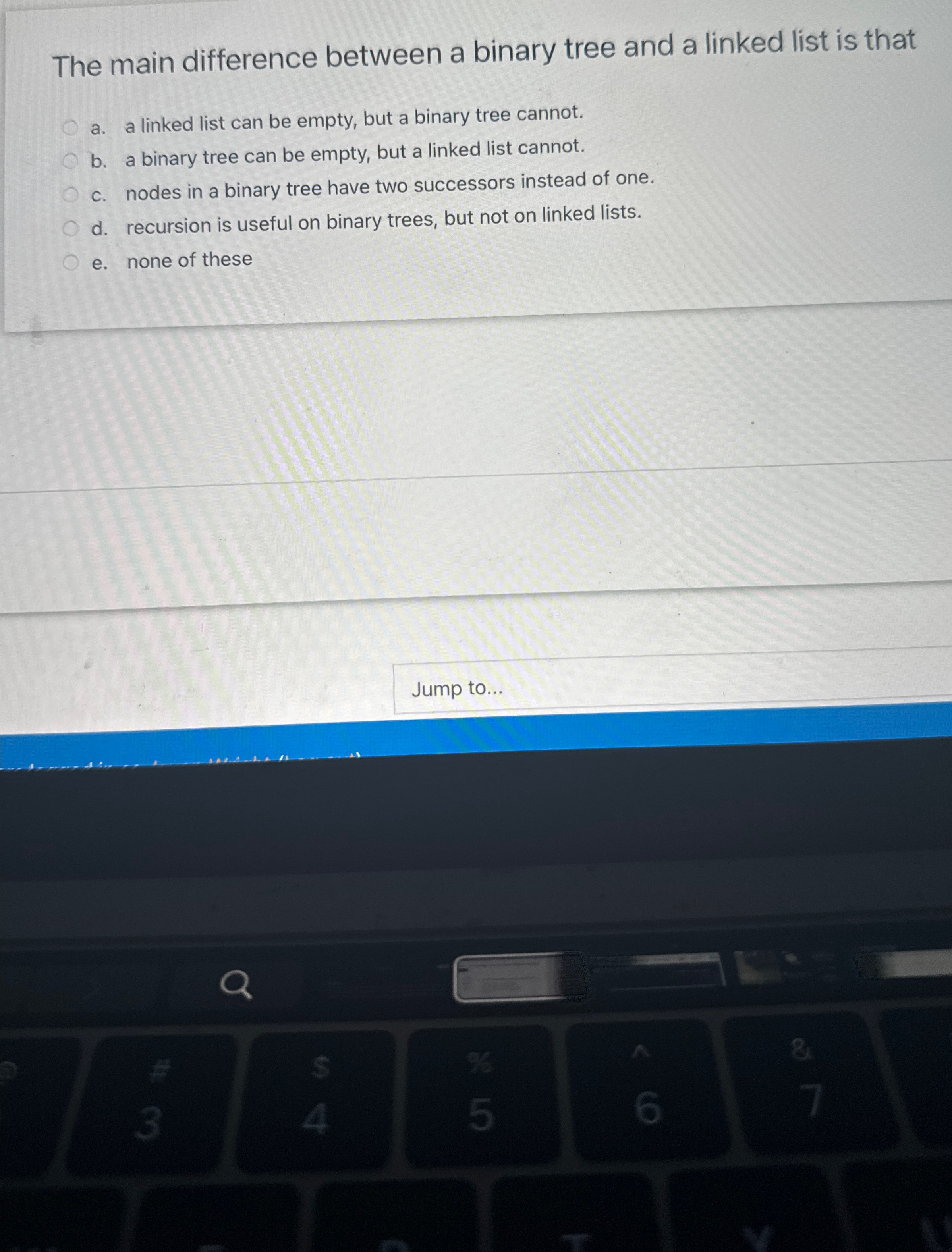 The main difference between a binary tree and a