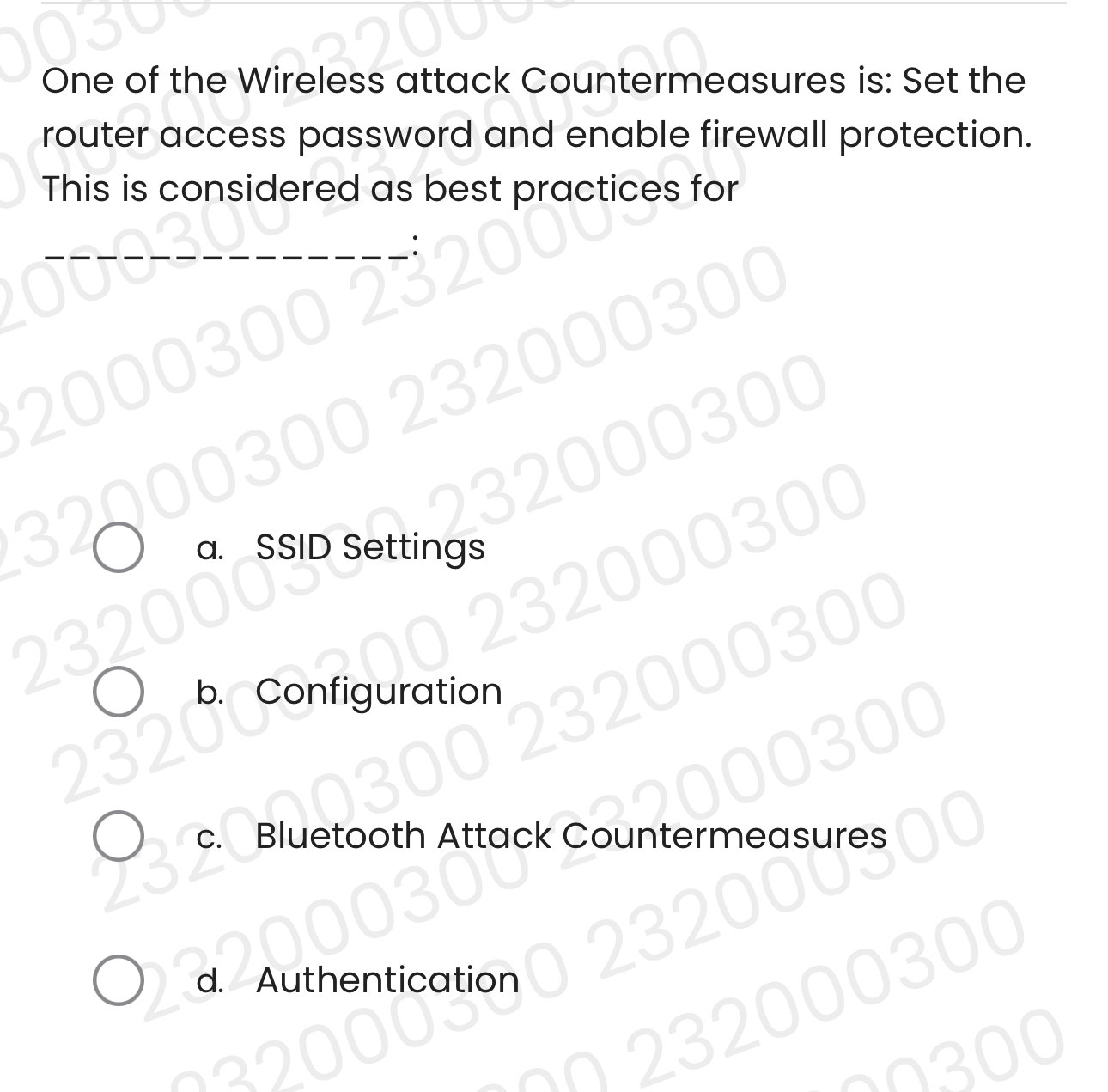 One of the Wireless attack Countermeasures is: