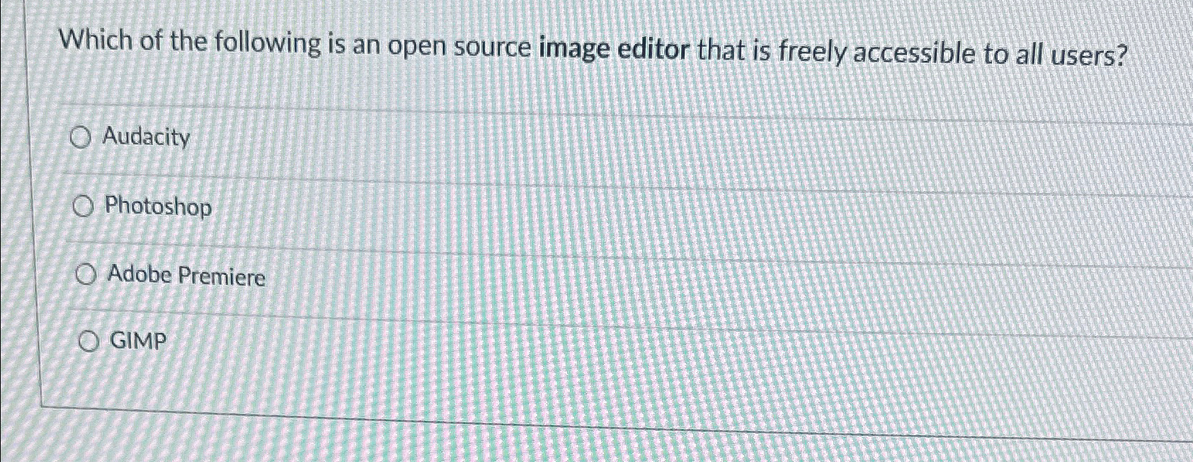 Which of the following is an open source image