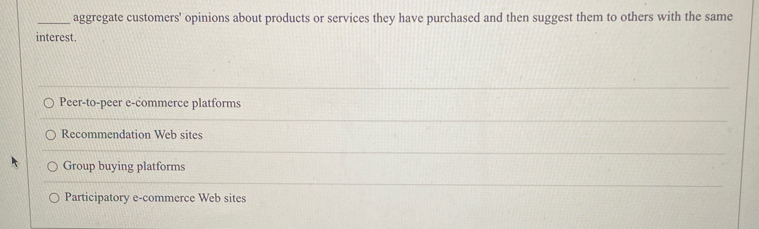 aggregate customers' opinions about products or