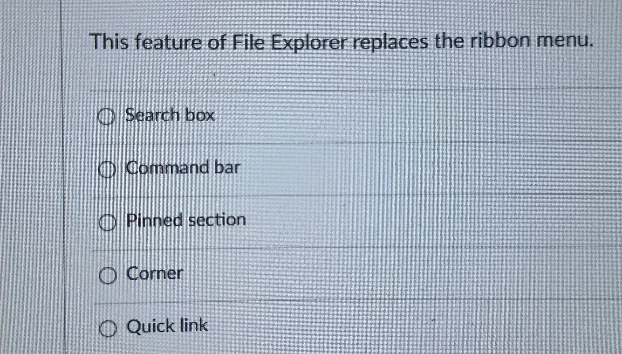This feature of File Explorer replaces the ribbon