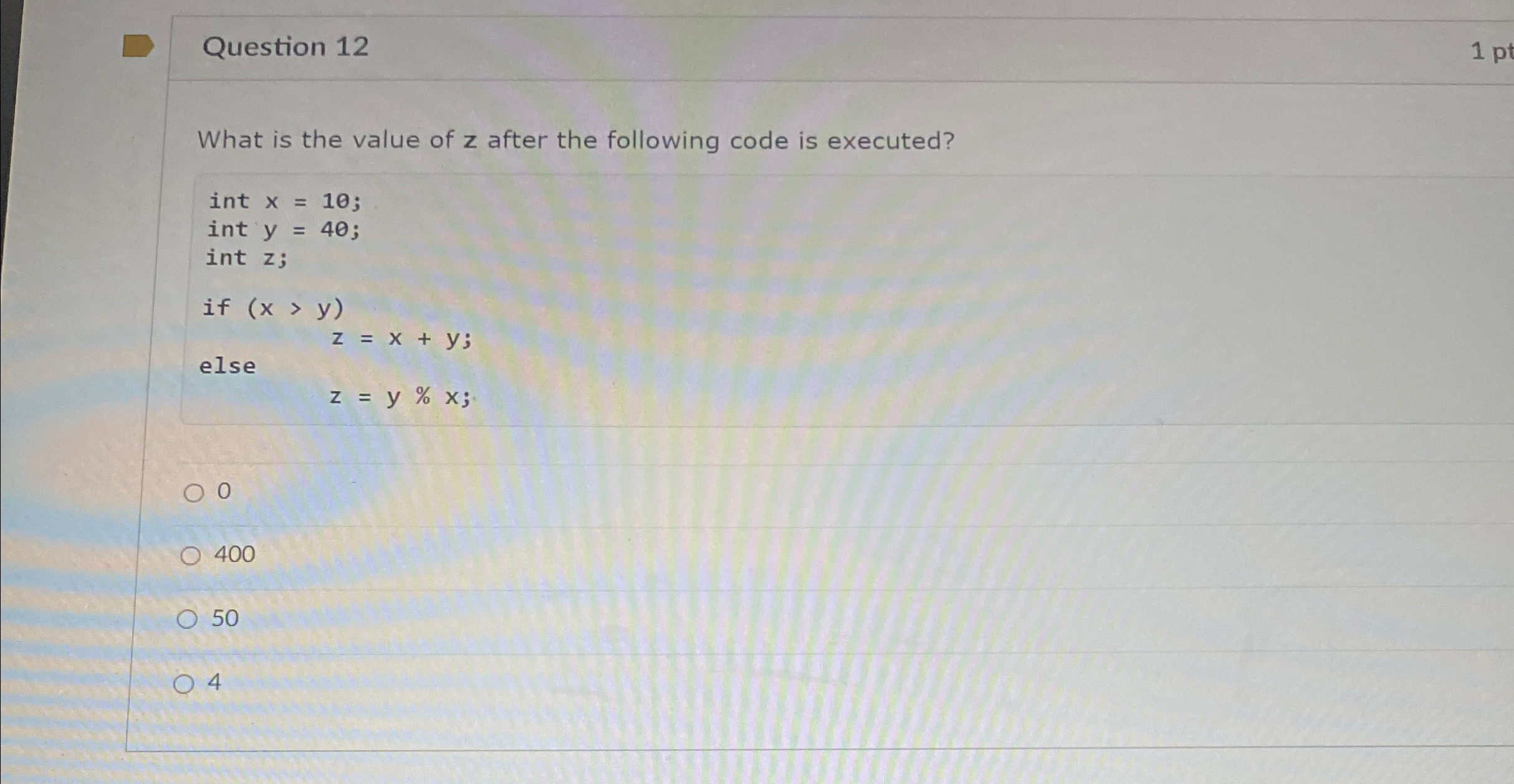 Question 1 1 1 p t ( True or False ) . The